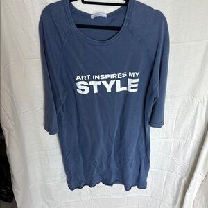 Zara Blue 3/4 Sleeve Boxy dress